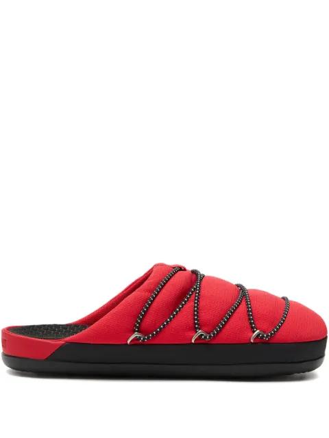quilted lace-up slippers by MOON BOOT