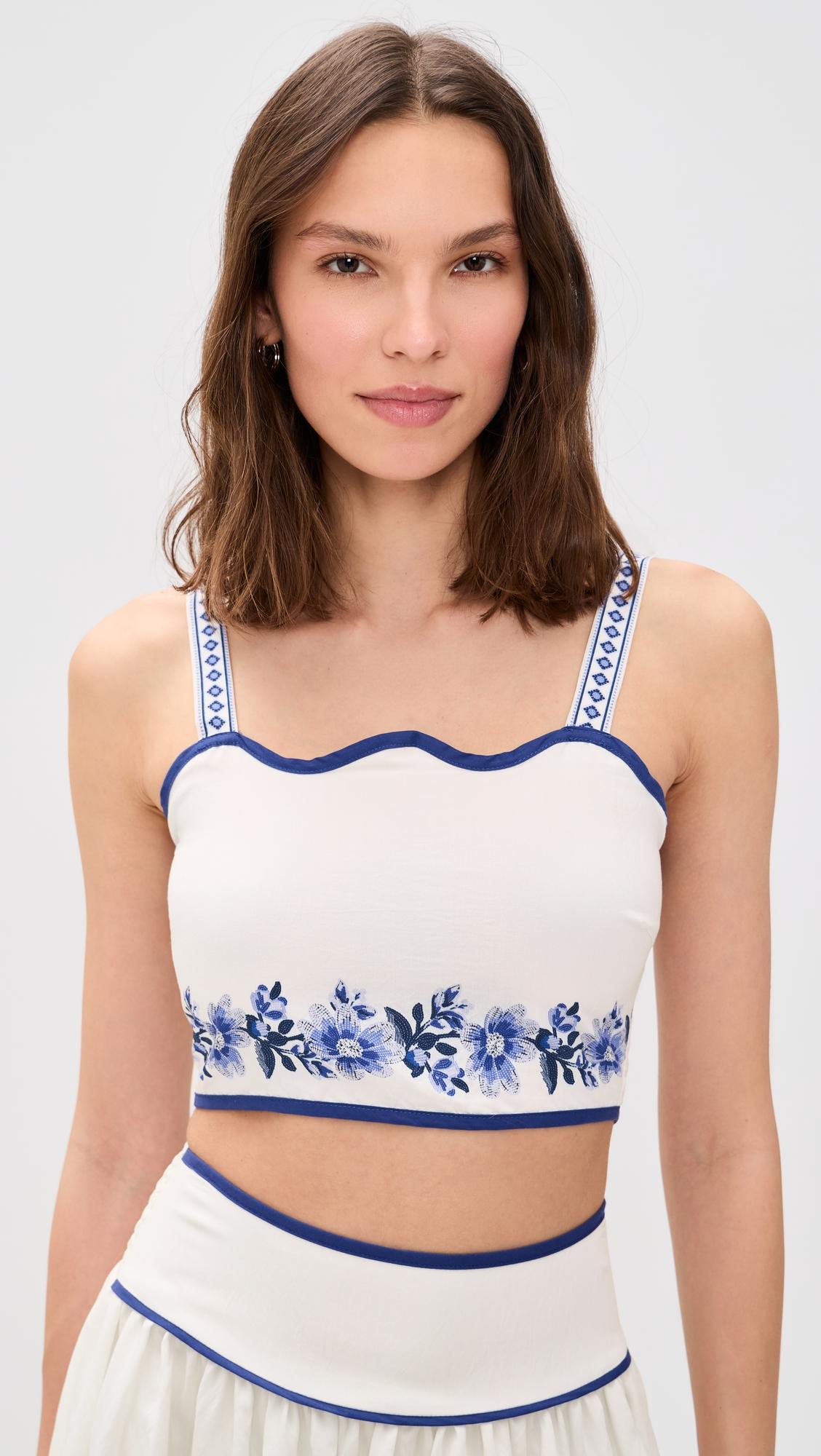 Floral Crop Top by MOON RIVER