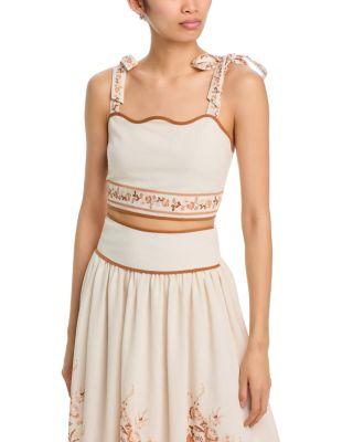 Floral Crop Top by MOON RIVER