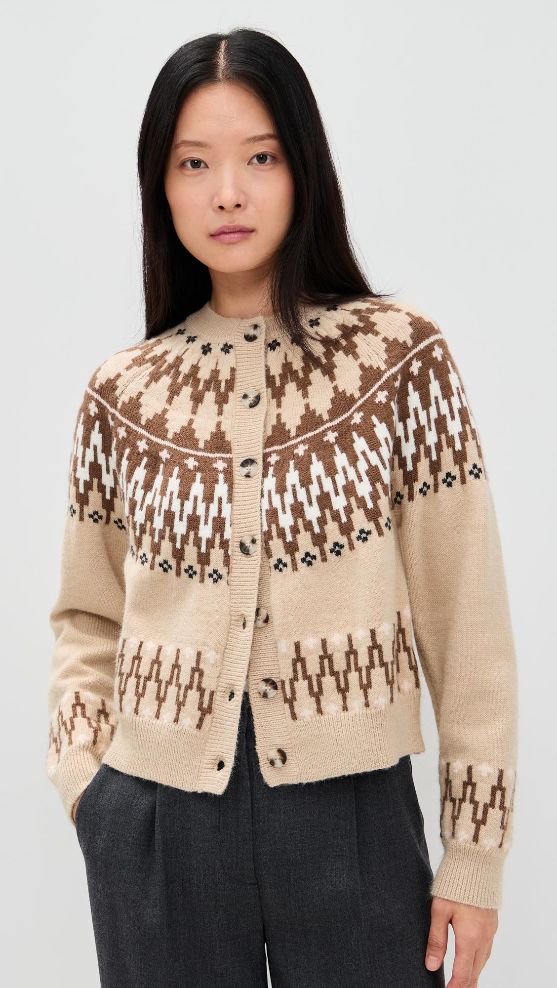 Isle Hairy Button Up Cardigan Sweater by MOON RIVER