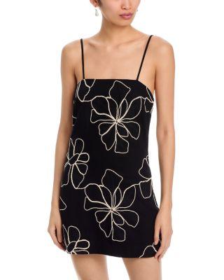 Spaghetti Strap Tie Mini Dress by MOON RIVER