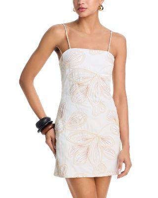 Spaghetti Strap Tie Mini Dress by MOON RIVER