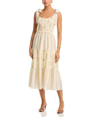 Tiered Midi Dress by MOON RIVER