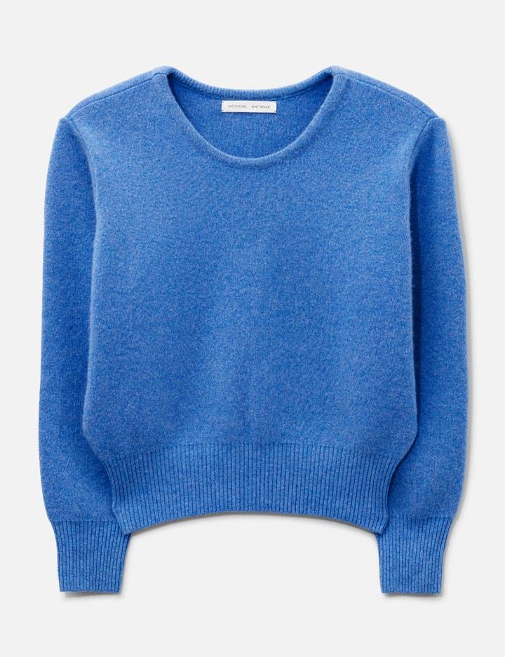 Basic Round Knit In Blue by MOONDAL