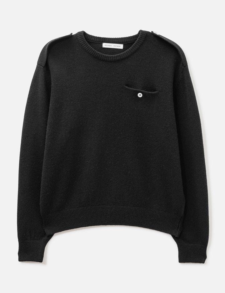 Epaulet Knit In Black by MOONDAL