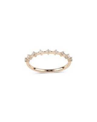 14K Yellow Gold Diamond Stack Band by MOON&MEADOW