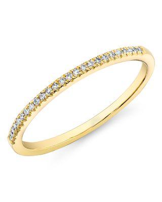 14K Yellow Gold Kate Diamond Stacking Band by MOON&MEADOW