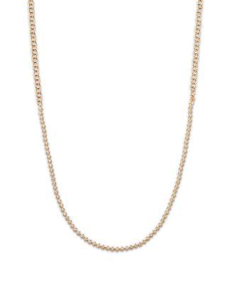 14K Yellow Gold Lab Grown Diamond Tennis Necklace by MOON&MEADOW