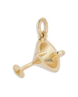 14K Yellow Gold Martini Glass Charm Pendant by MOON&MEADOW