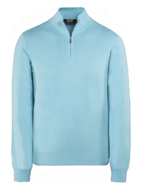 ATLANTE-SI5 half-zip cotton sweater by MOORER