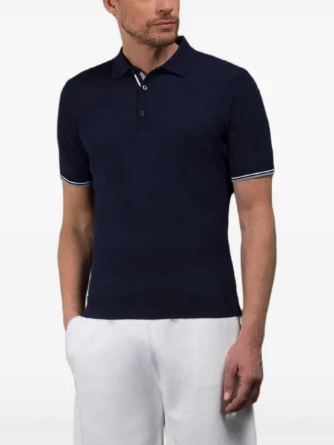 Adolfo-Cre button-fastening polo shirt by MOORER