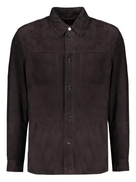Bobbio leather shirt jacket by MOORER