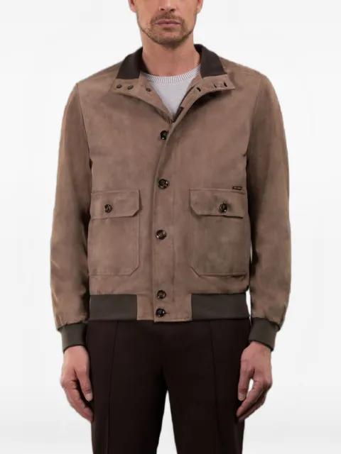 Carlos-Ur flap-pocket suede jacket by MOORER
