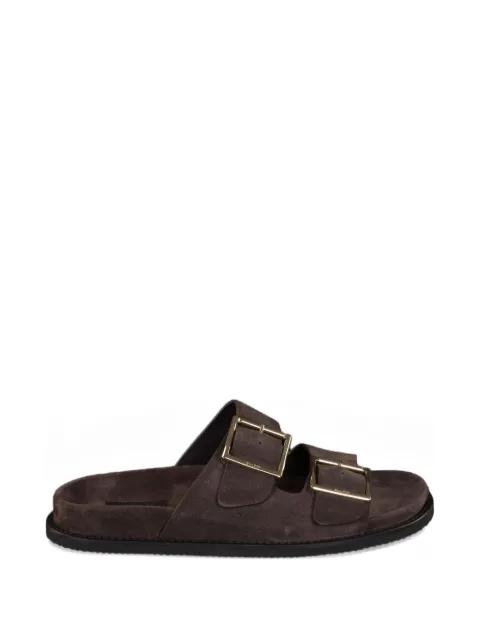 Duchamp-P5 buckle suede sandals by MOORER