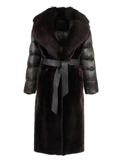 Duero faux-fur-trimmed padded coat by MOORER