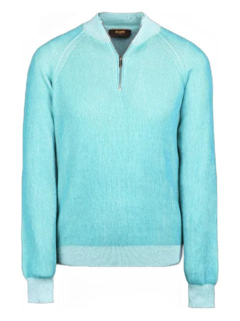 FEDRO-SIA ribbed zip-neck sweater by MOORER