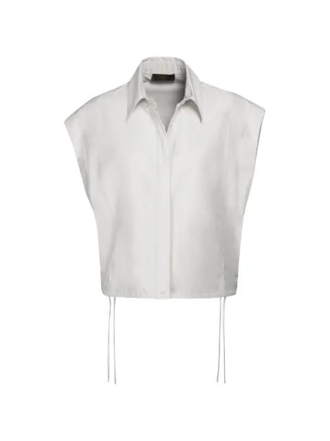 JESSY-WFC string-detail cotton shirt by MOORER