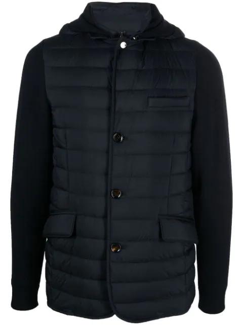 Massino-S3Z quilted knitted-mix jacket by MOORER