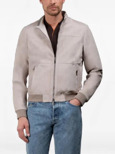 Maurilio-Cpf zip suede jacket by MOORER