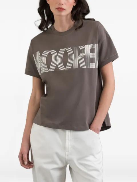 Olisa embossed logo-print T-shirt by MOORER
