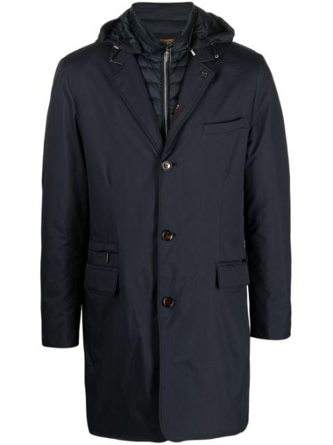 Redon single-breasted padded coat by MOORER