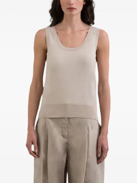 SABELA-SI5 ribbed-trim tank top by MOORER