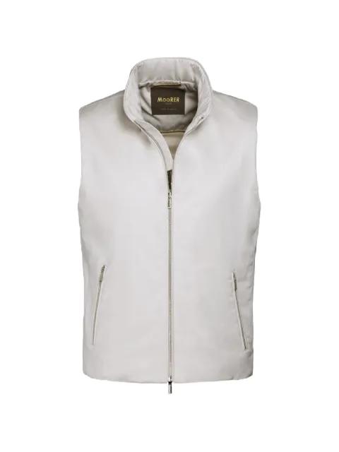 Senio-Si zip-fastening zip-pocket gilet by MOORER