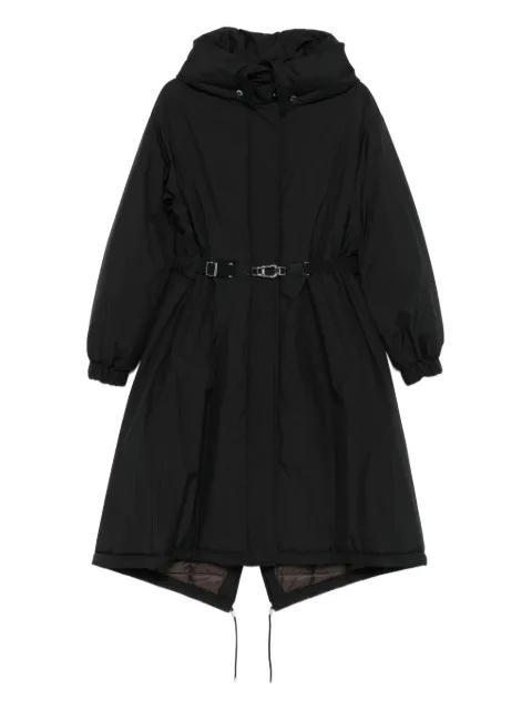 belted high-neck coat by MOORER