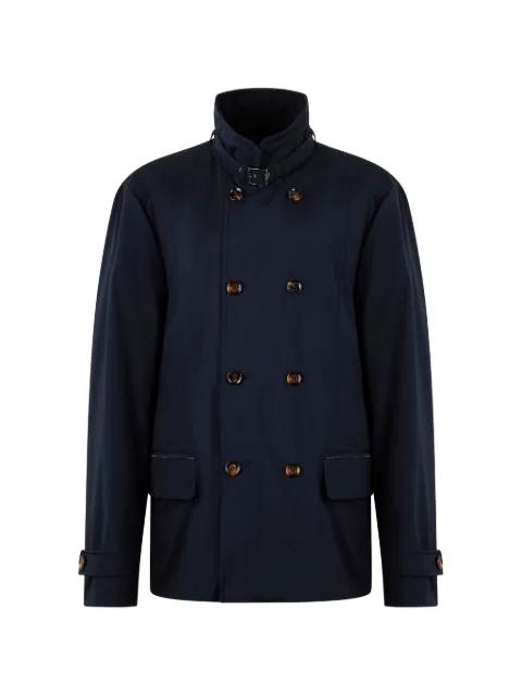 buckled-collar peacoat by MOORER