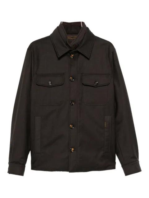 button-fastening flap-pocket jacket by MOORER