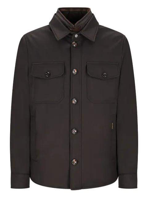 button-fastening flap-pocket jacket by MOORER
