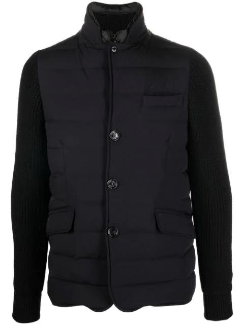 button-up padded down jacket by MOORER