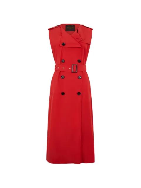 buttoned belted coat by MOORER