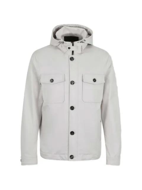 buttoned hoodied jacket by MOORER