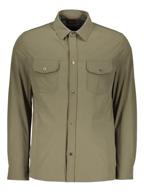 classic collar pocketed shirt jacket by MOORER