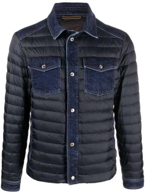 denim-detail padded jacket by MOORER