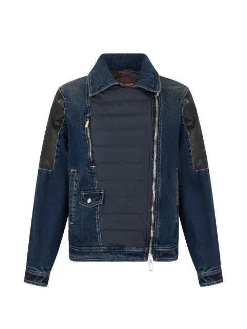 denim insert padded jacket by MOORER