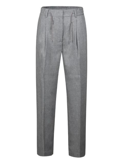 drawstring-waist pleated trousers by MOORER
