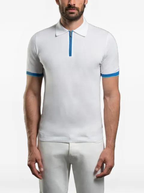 half-zip short-sleeve polo shirt by MOORER