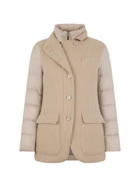 high-collar buttoned jacket by MOORER