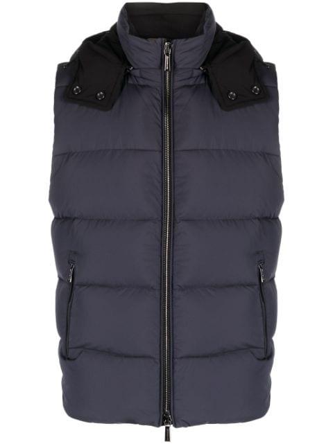 high-neck padded gilet by MOORER