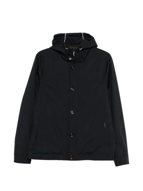 hoodied button jacket by MOORER