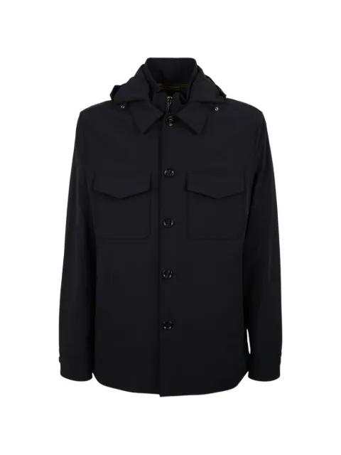hoodied button-up jacket by MOORER