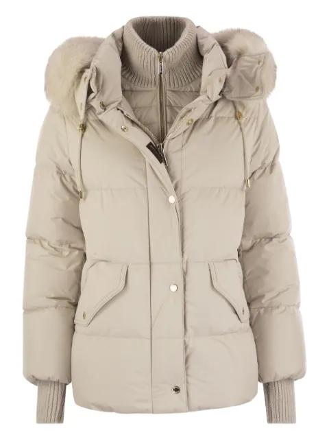 hoodied quilted jacket by MOORER