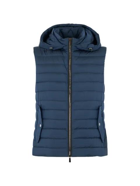 hoodied striped vest by MOORER