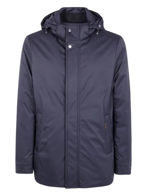 hoodied zip-fastening jacket by MOORER