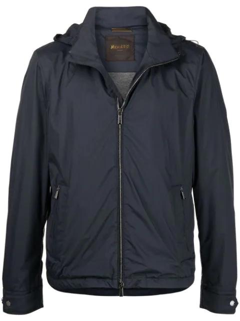 hoodied zip-front jacket by MOORER
