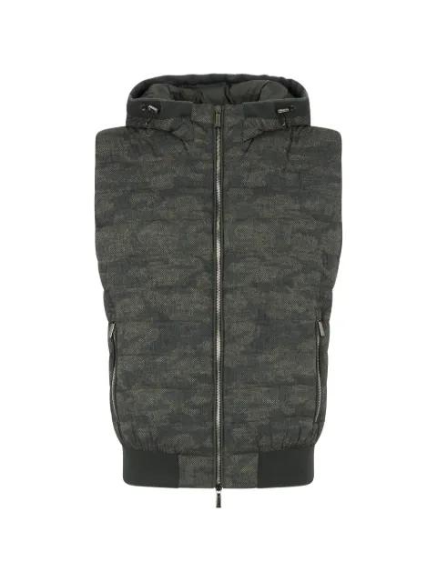 hoodied zip gilet by MOORER