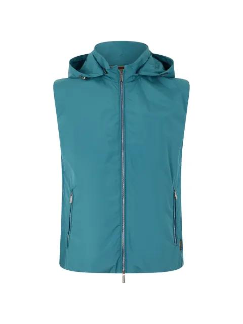 hoodied zip gilet by MOORER