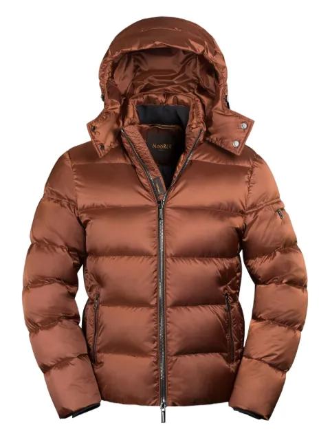 hoodied zip-up padded jacket by MOORER